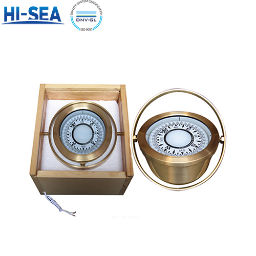 Brass Marine Compass with Illumination