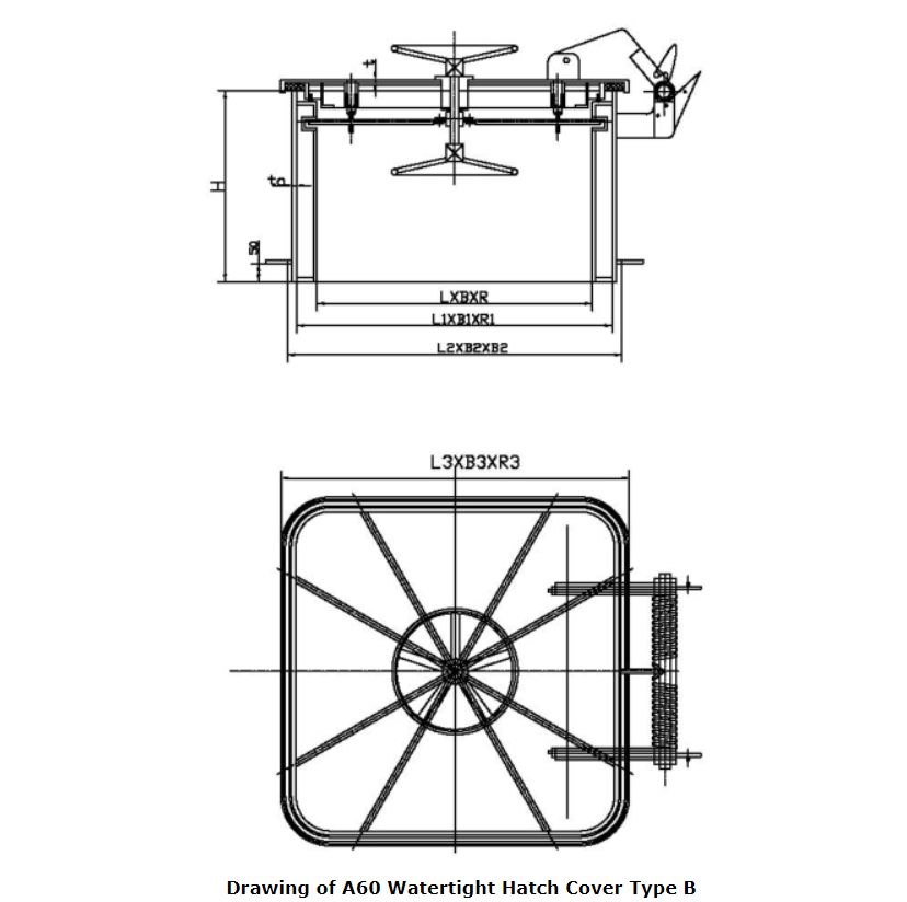 Class A60 Watertight Steel Hatch Cover