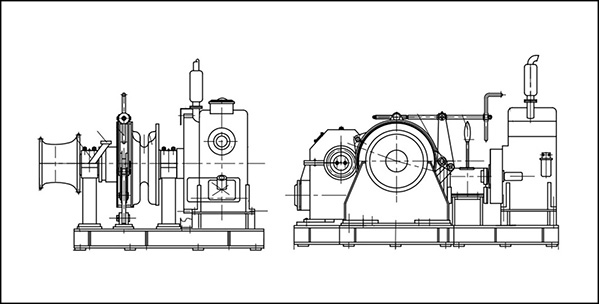 Diesel Engine Single Gypsy Anchor Windlass