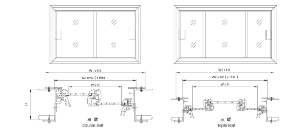 Angle Code Wheel Window Marine Aluminium Light Sliding Window
