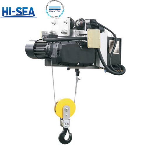 Standard Headroom Electric Wire Rope Hoist with Motor Trolley